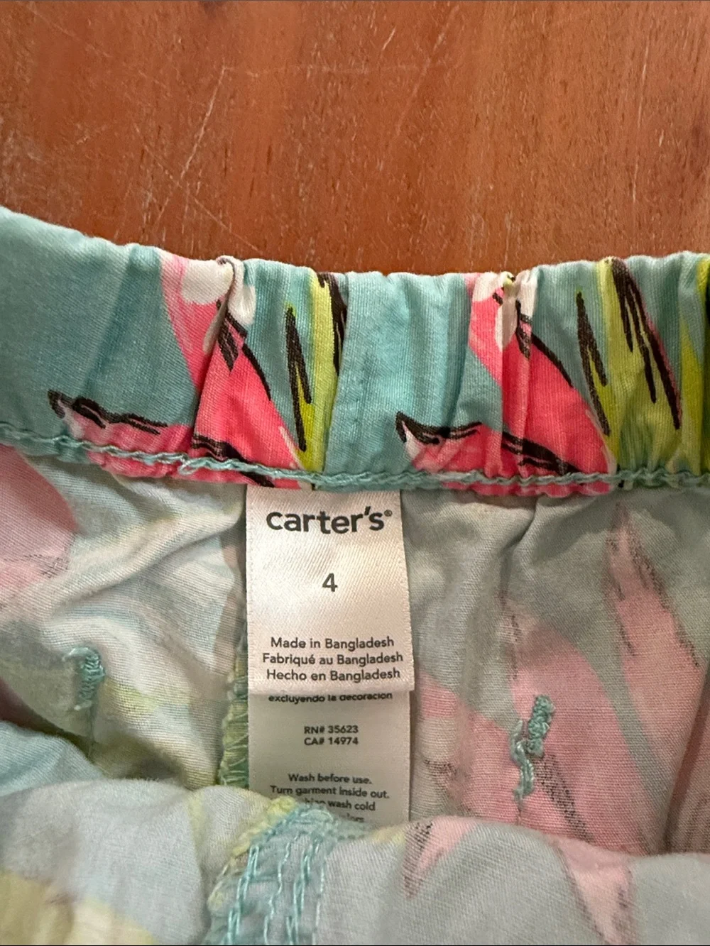 Carter’s Green Blue Floral Shorts size 4